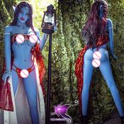 Factory sell 158cm lifelike Avatar Blue skin color big breasts Elf sex doll from AUTOMATIC WOMAN